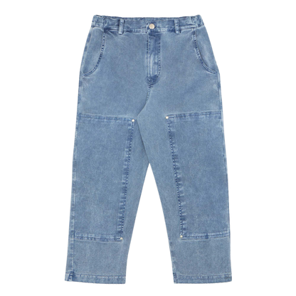 Blue Washed Kids Trousers - Blue