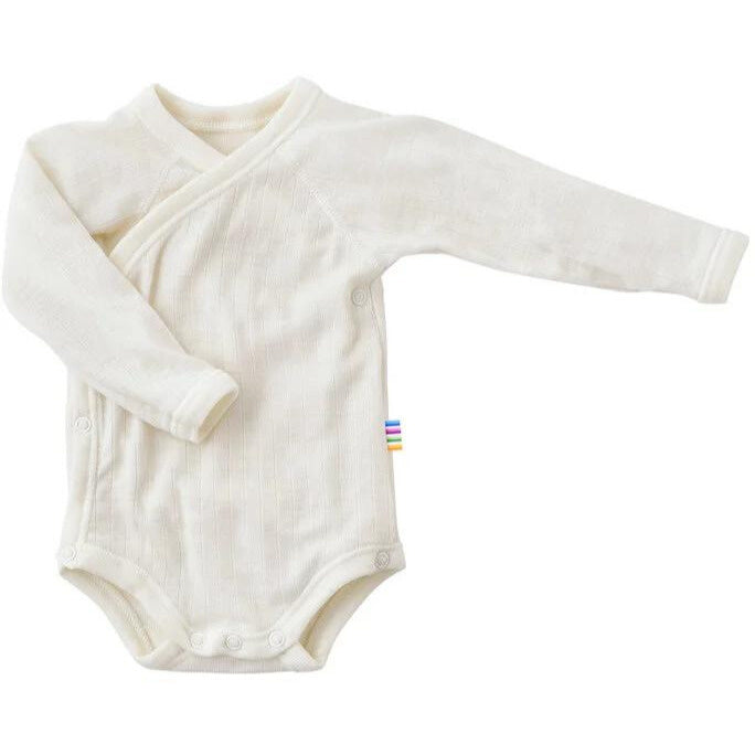 Overslag romper 100% wol - Natural