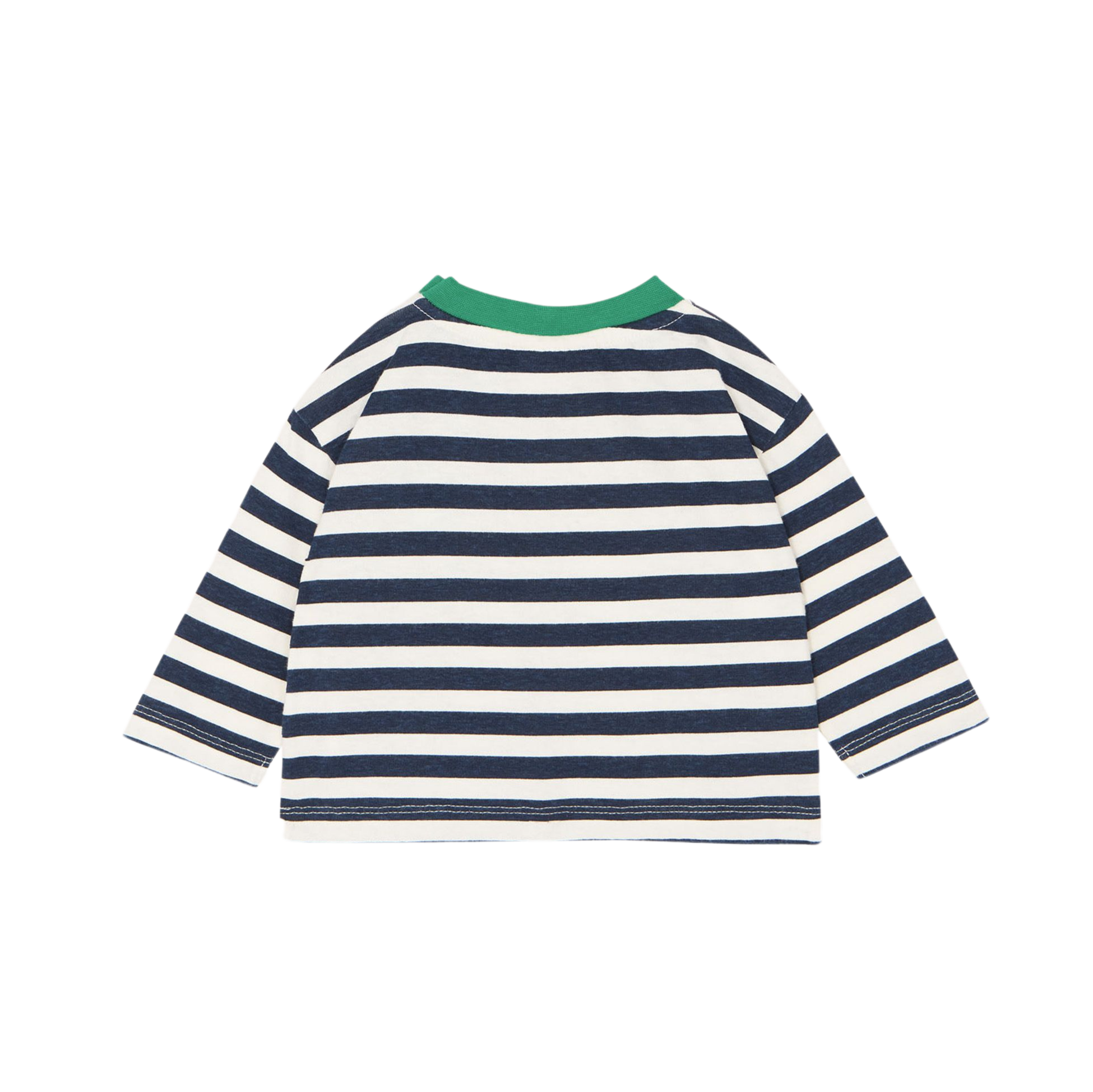 Blue Stripes Long Sleeves Baby Tshirt - Blue