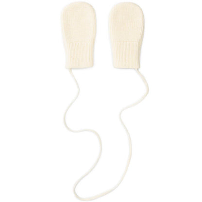 Baby Knitted Mittens - Cream