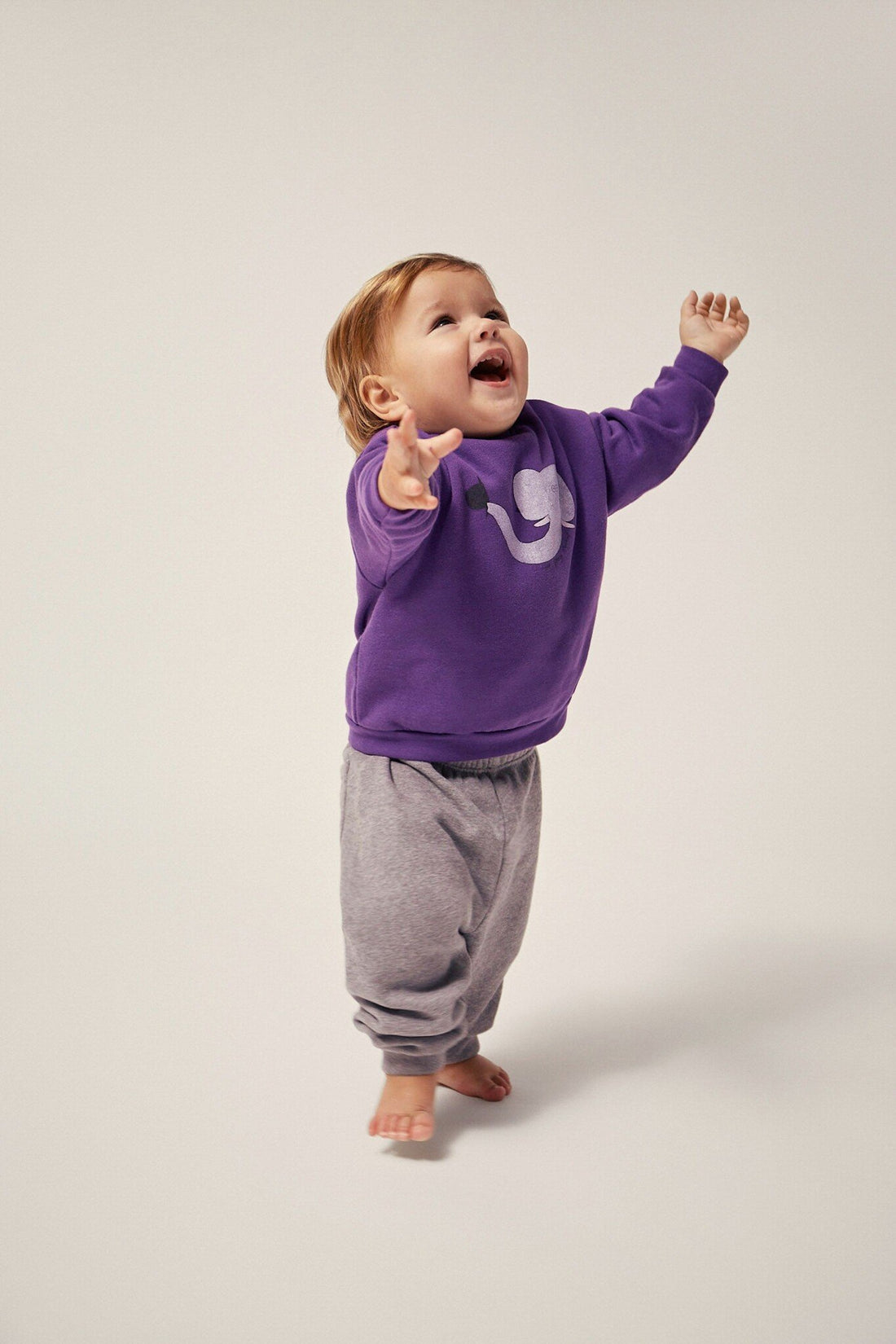 Elephant Baby Sweathsirt - Purple