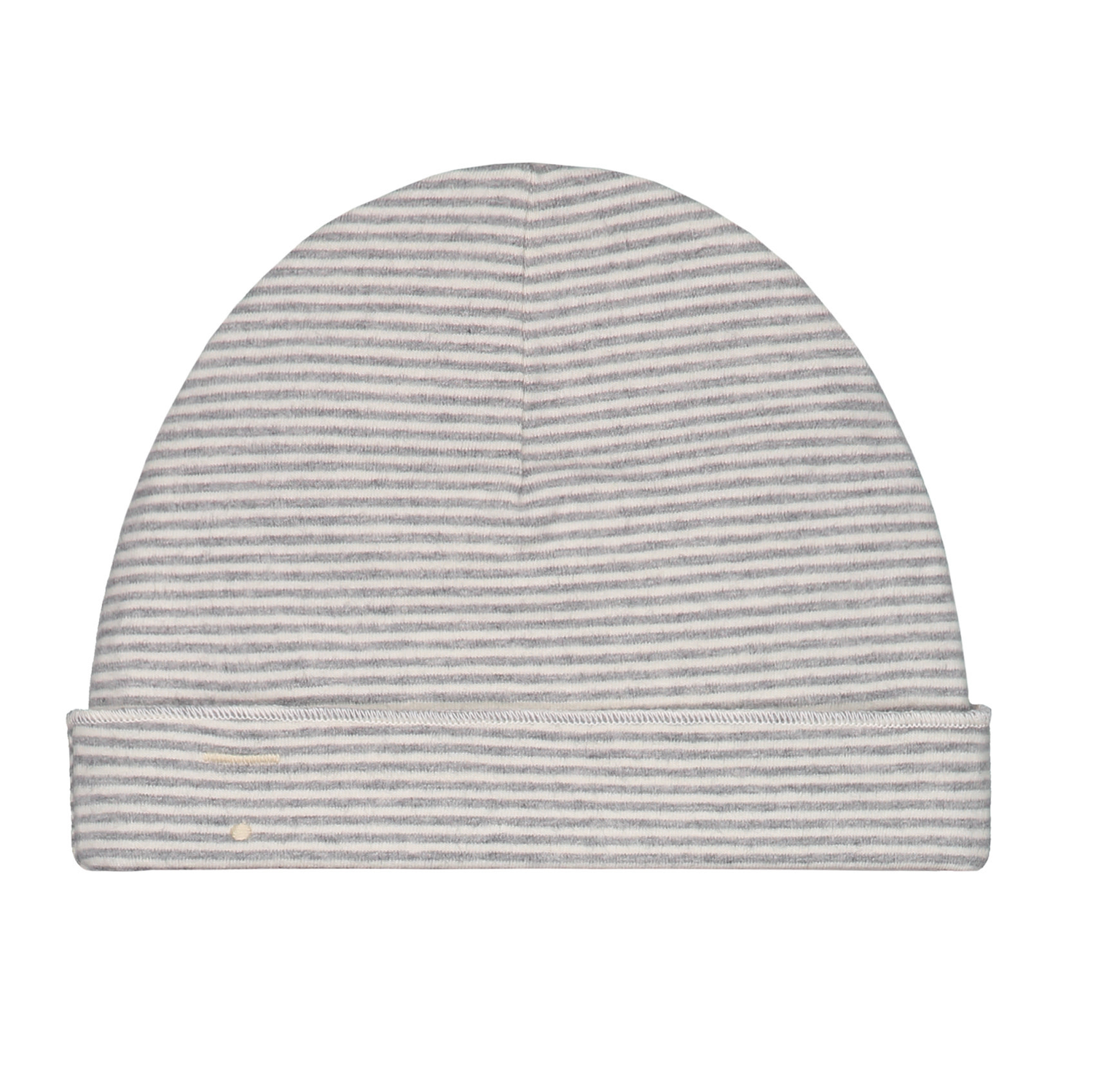 Baby Beanie - Grey Melange - Cream