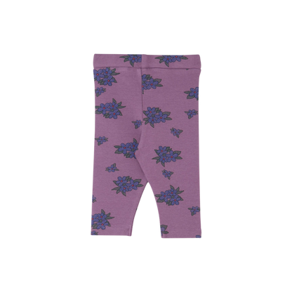 Flowers Baby Leggings - Purple