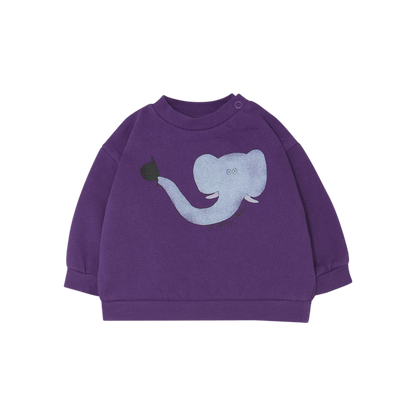 Elephant Baby Sweathsirt - Purple