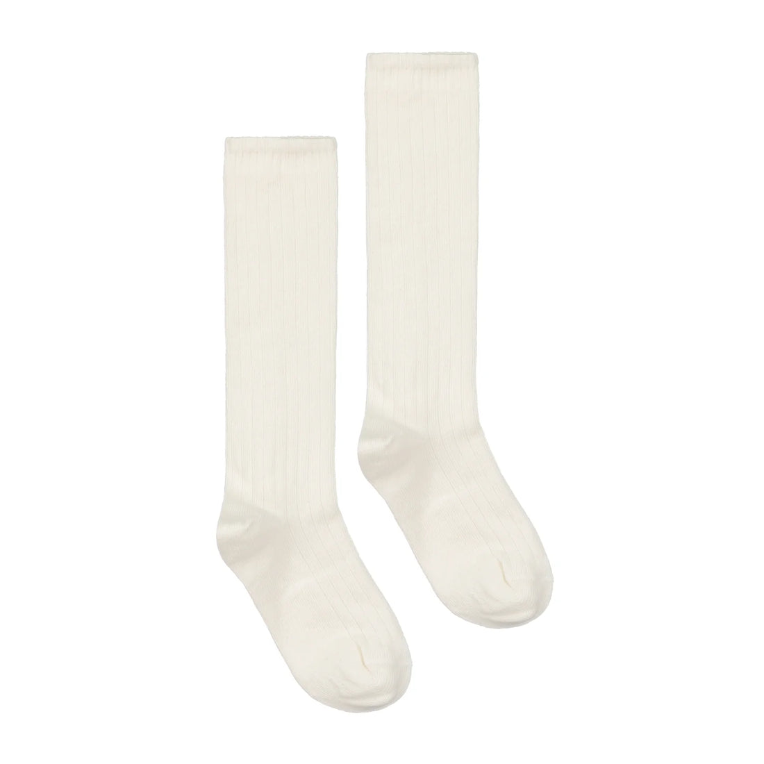 Long Ribbed Socks - Cream