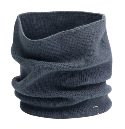 Knitted Endless Scarf - Blue Grey