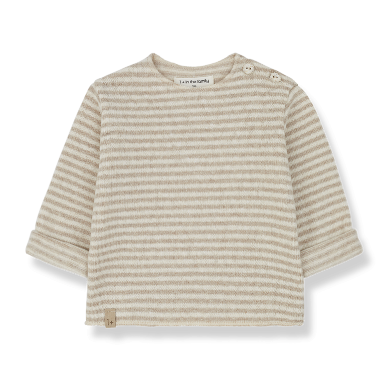 Aubin - L.Sleeve T-Shirt - Beige