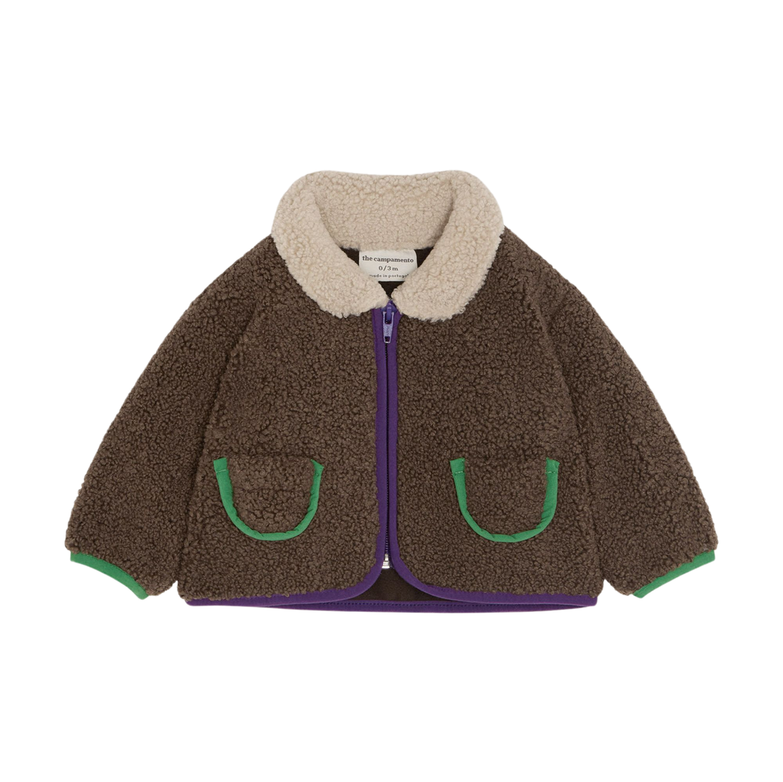 Brown Teddy Baby Jacket - Brown