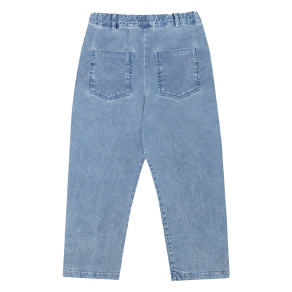 Blue Washed Kids Trousers - Blue