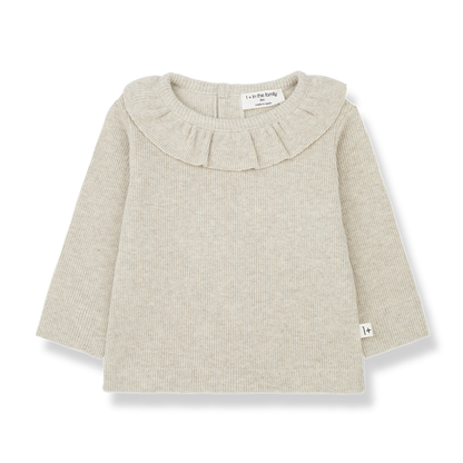 Anna - Collar Blouse - Oatmeal