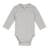 Baby Collar Onesie - Grey Melange - Cream