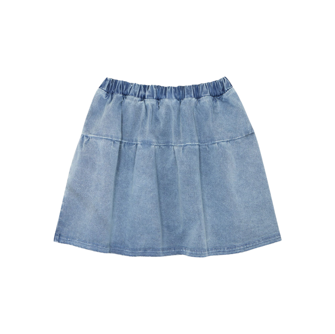 Blue Washed Kids Skirt - Blue