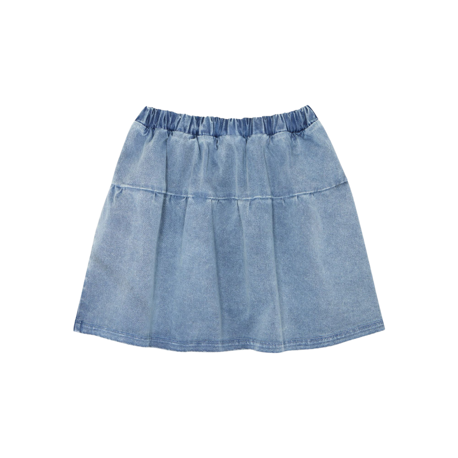 Blue Washed Kids Skirt - Blue