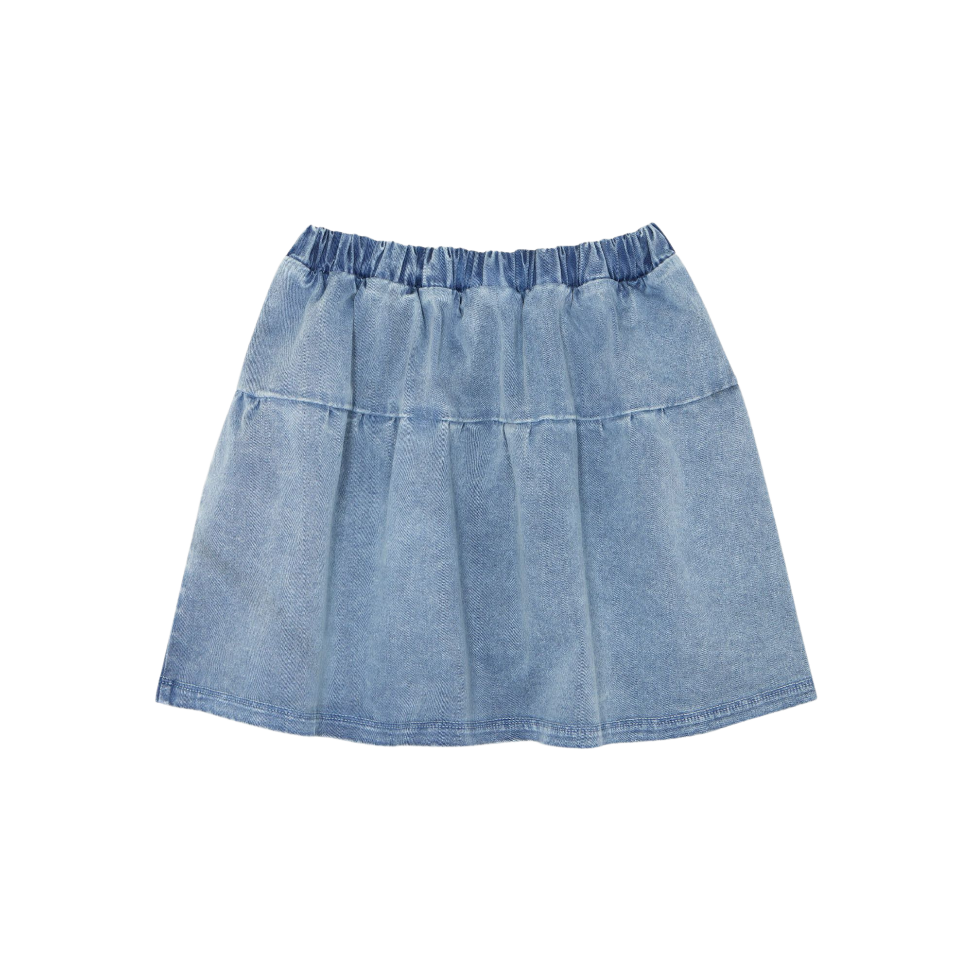 Blue Washed Kids Skirt - Blue