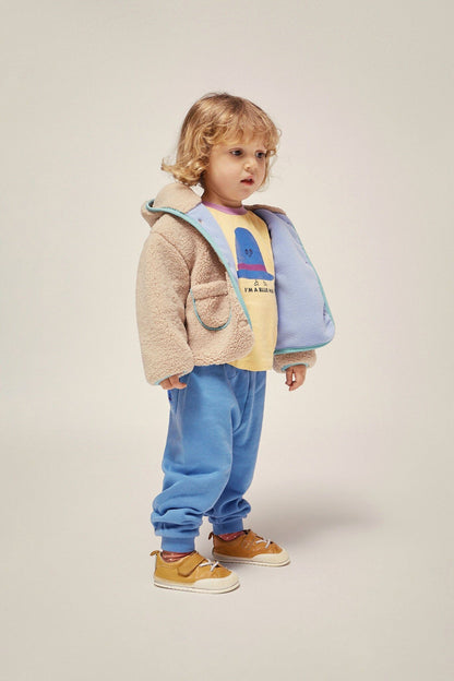 Ecru Teddy Baby Jacket - Ecru