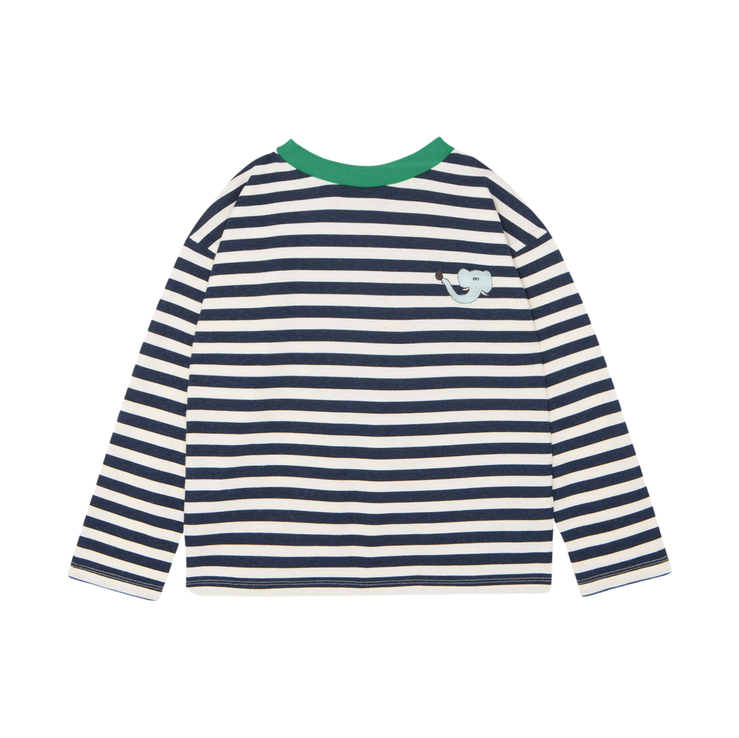 Blue Stripes Long Sleeves Kids Tshirt - Blue