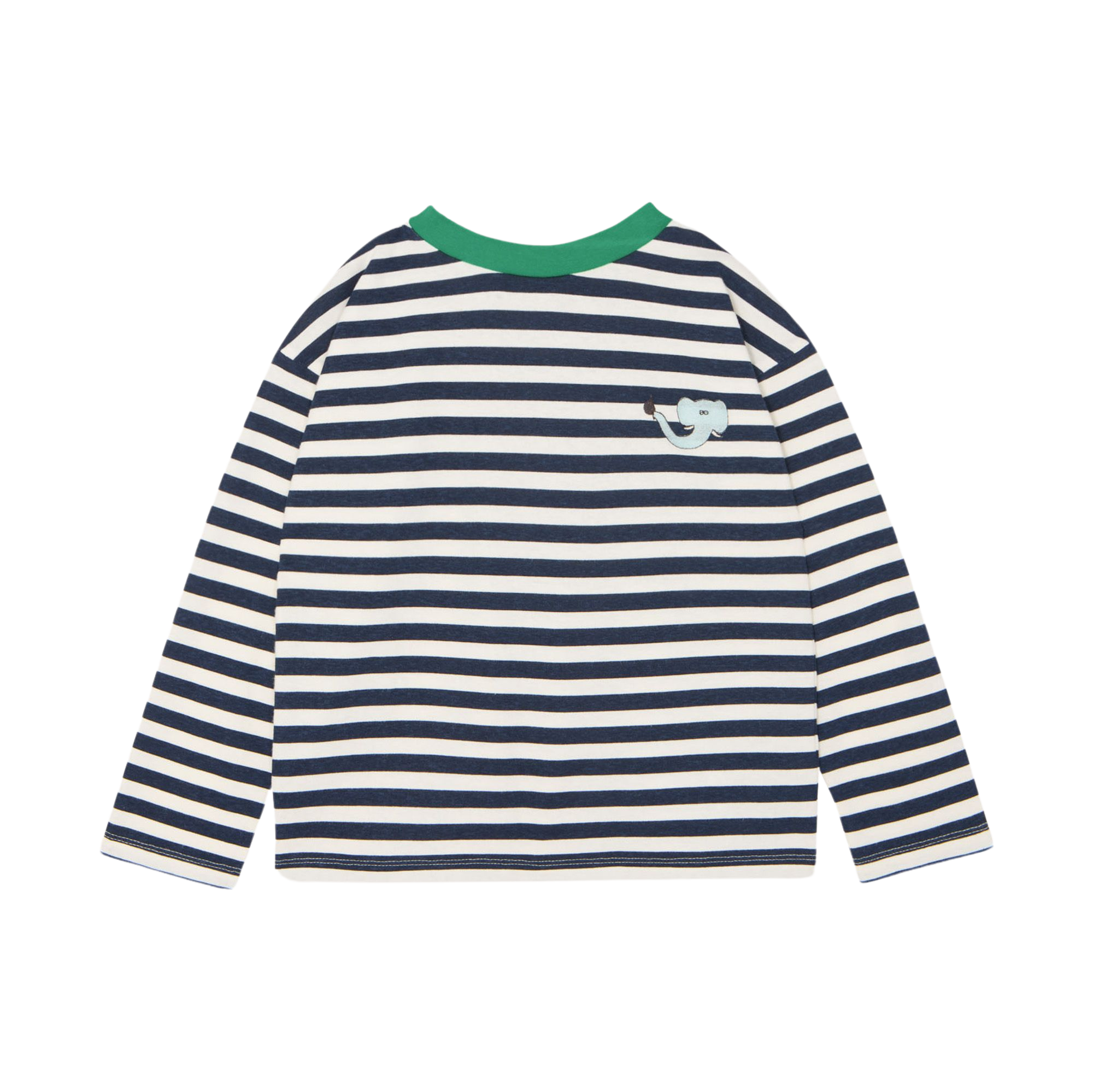 Blue Stripes Long Sleeves Kids Tshirt - Blue