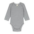 Baby L/S Onesie - Blue Grey/Cream