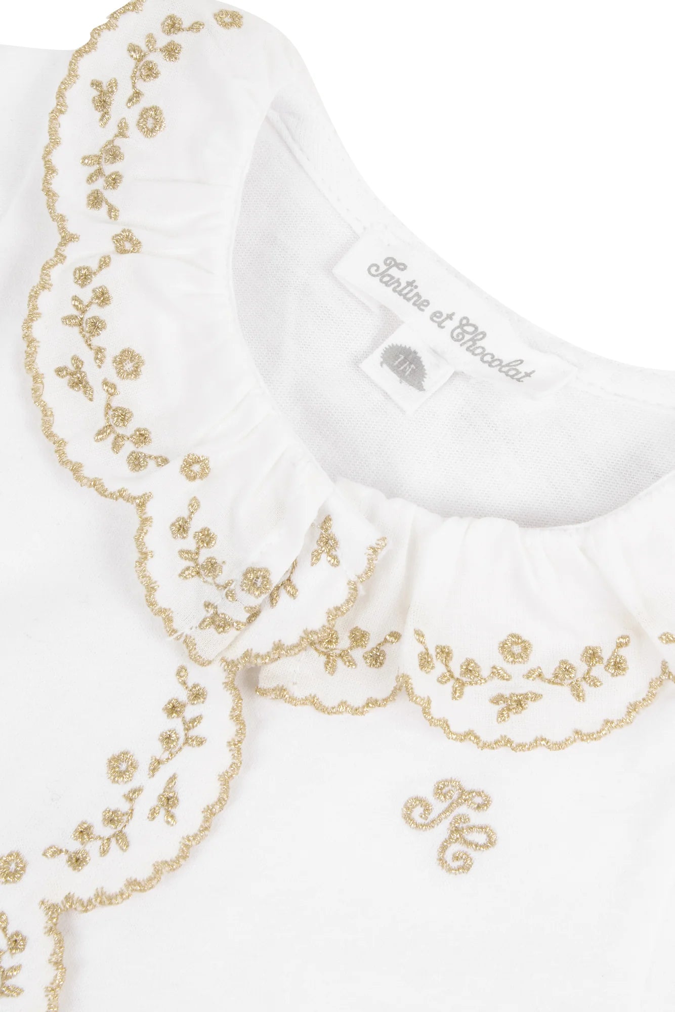 Baby Pyjama Gouden Detail - Wit