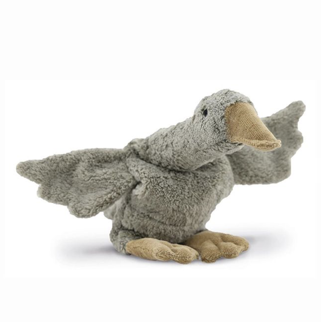 Cuddly animal Goose small | grey | vegan