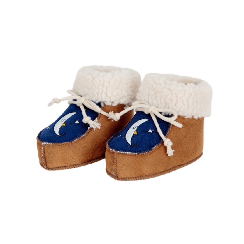 Baby Beneath The Moon Booties - Light Brown