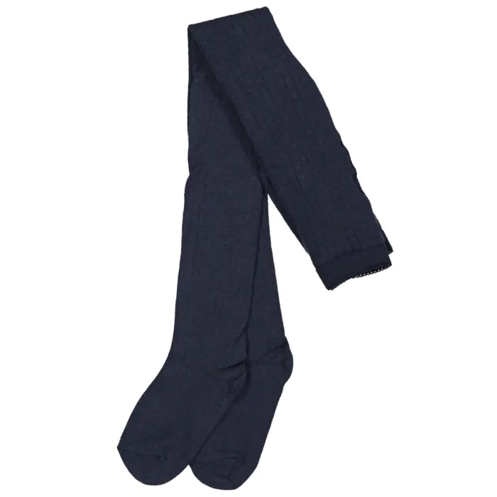 Katoenen Rib Maillot - Navy Blauw