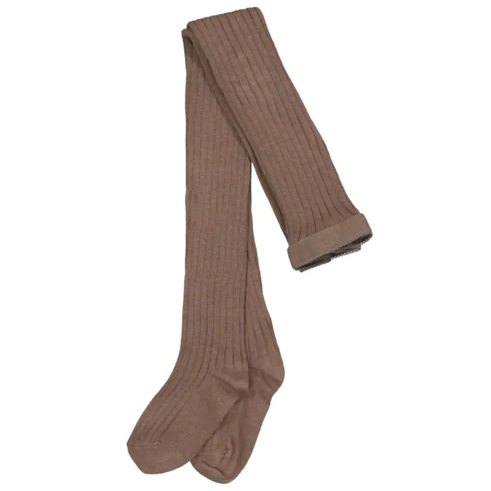 Katoenen Rib Maillot - Bruin Sienna