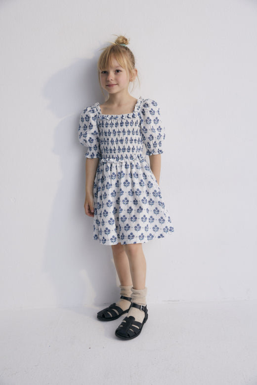 Eleni Dress - Hyacinth Print