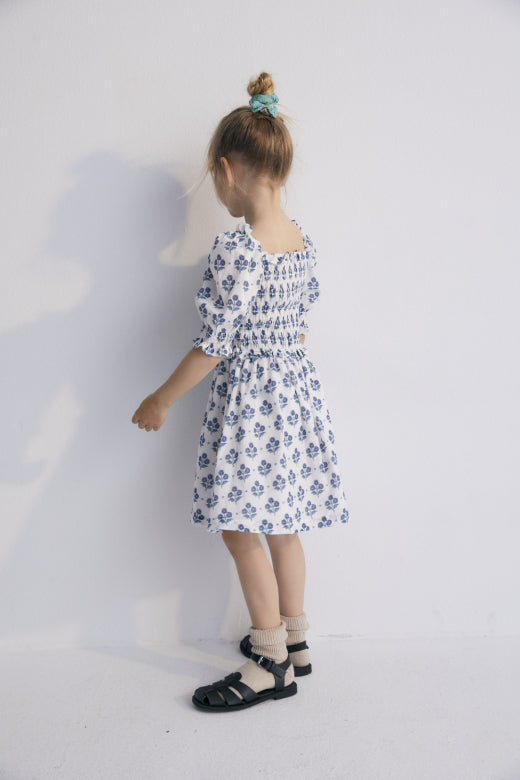 Eleni Dress - Hyacinth Print