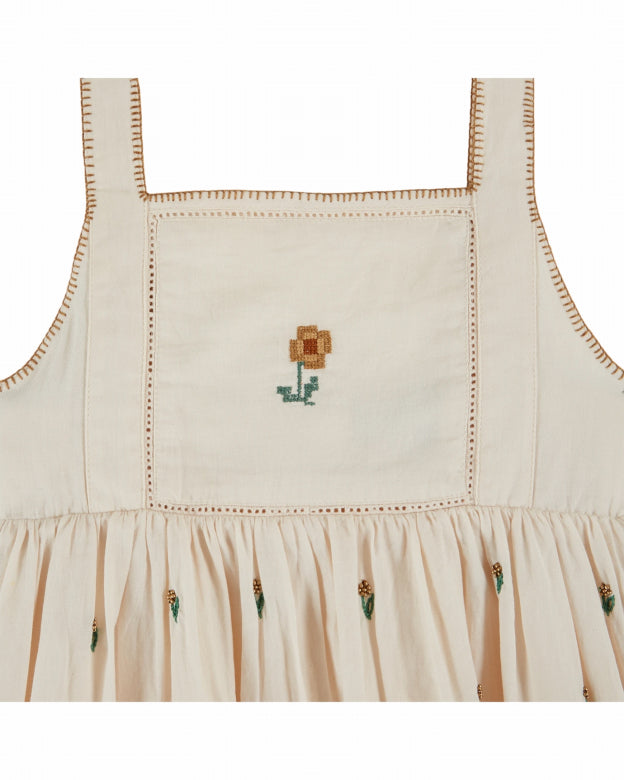 Broderie Jurk - Creme