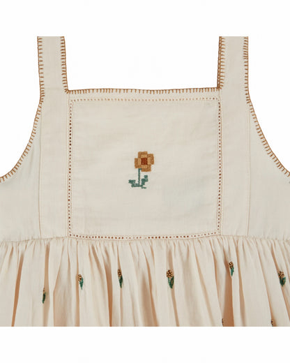 Broderie Jurk - Creme