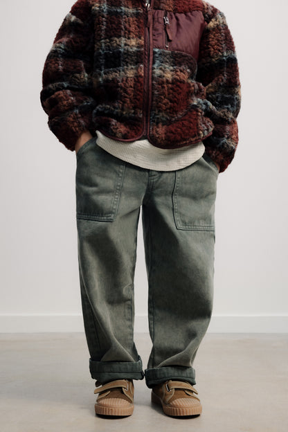 TNS Denim Baggy Pant Tea Leaf - Groen